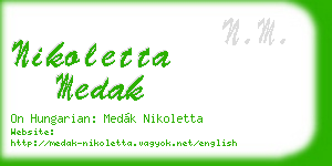 nikoletta medak business card
